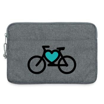 i ike mon vélo - Sacoche pour ordinateur portable 13 pouces - gris chiné - Devant
