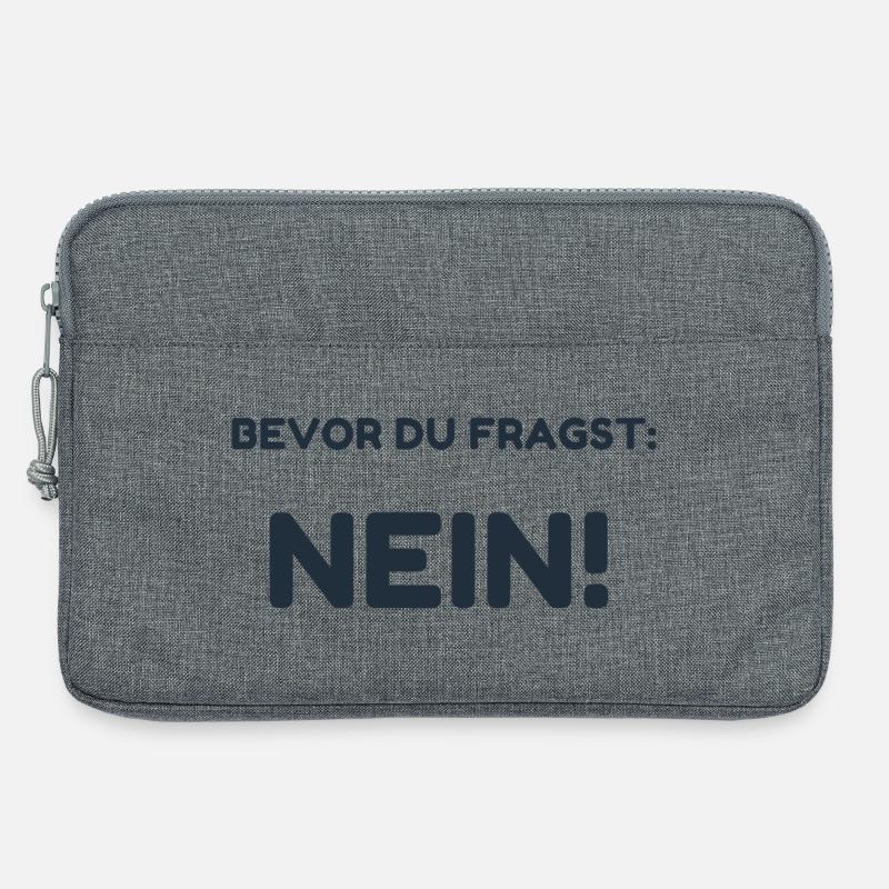 Bevor Du Fragst Nein - Laptoptasche 13" - Grau meliert
