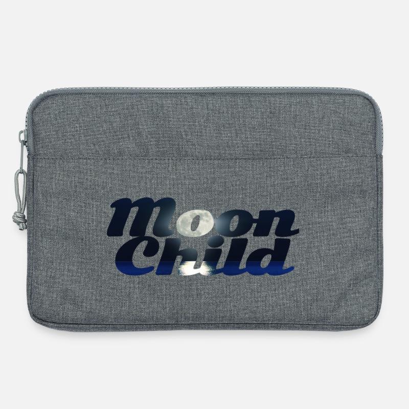 Mondkind-Silhouette-Design - Laptoptasche 13" - Grau meliert