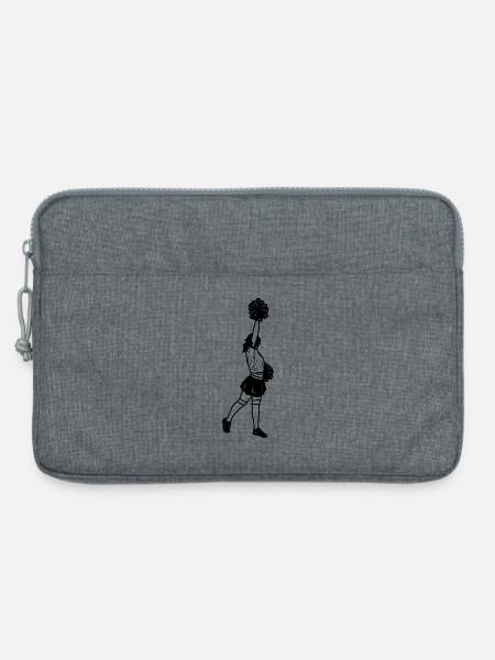 Cheerleaderin Zeichnung - Laptoptasche 13" - Grau meliert