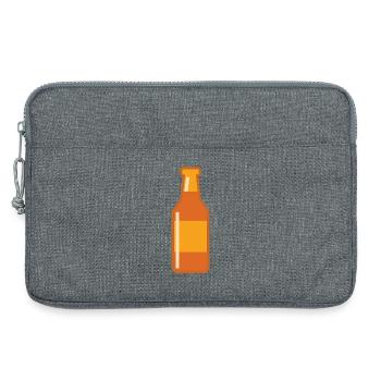 Bierflasche Retro-Design - Laptoptasche 13" - Grau meliert - Vorne