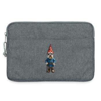 Gartenzwerg Schnauzer Zauber - Laptoptasche 13" - Grau meliert - Vorne
