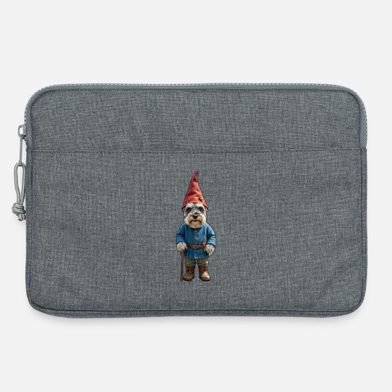 Garden Gnome Schnauzer Magic - Laptop bag 13" - heather grey