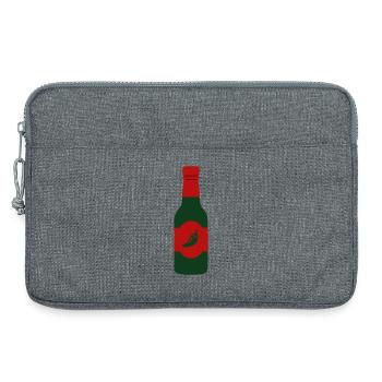 Hot Sauce Chili Soße Scharfes Essen BBQ Crew - Laptoptasche 13" - Grau meliert - Vorne