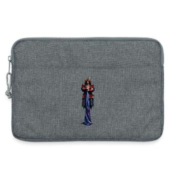 Guerrier de la Nuit au Casque de Corne - Sacoche pour ordinateur portable 13 pouces - gris chiné - Devant