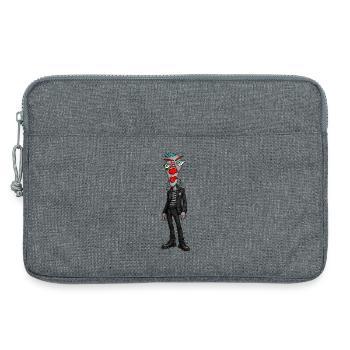 Abstrakte Maskenheld im Punklook - Laptoptasche 13" - Grau meliert - Vorne
