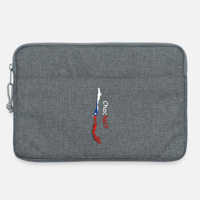 Chile Silhouette Flagge - Laptoptasche 13" - Grau meliert