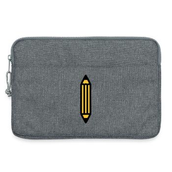 Art d’auteur au crayon - Sacoche pour ordinateur portable 13 pouces - gris chiné - Devant
