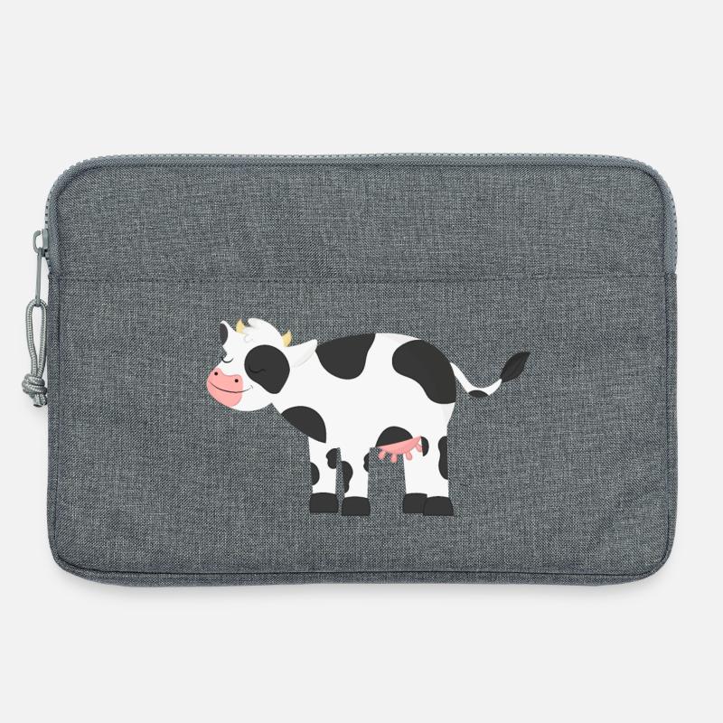 Kuh Kühe - Laptoptasche 13" - Grau meliert