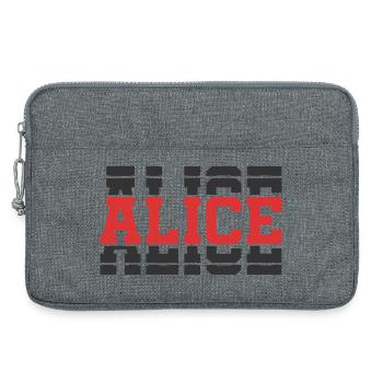 T-Shirt Alice T-Shirt Geschenkidee gestapelter Text - Laptoptasche 13" - Grau meliert - Vorne