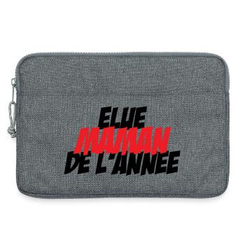 élue Maman de l'année - Sacoche pour ordinateur portable 13 pouces - gris chiné - Devant