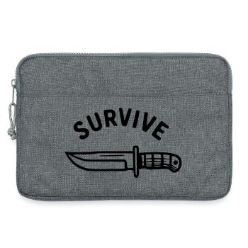Survive - Knife - Laptop bag 13" - heather grey - Front