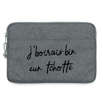 Ich würde bin eun tchotte trinken, humor chti du Nord - Laptoptasche 13" - Grau meliert - Vorne