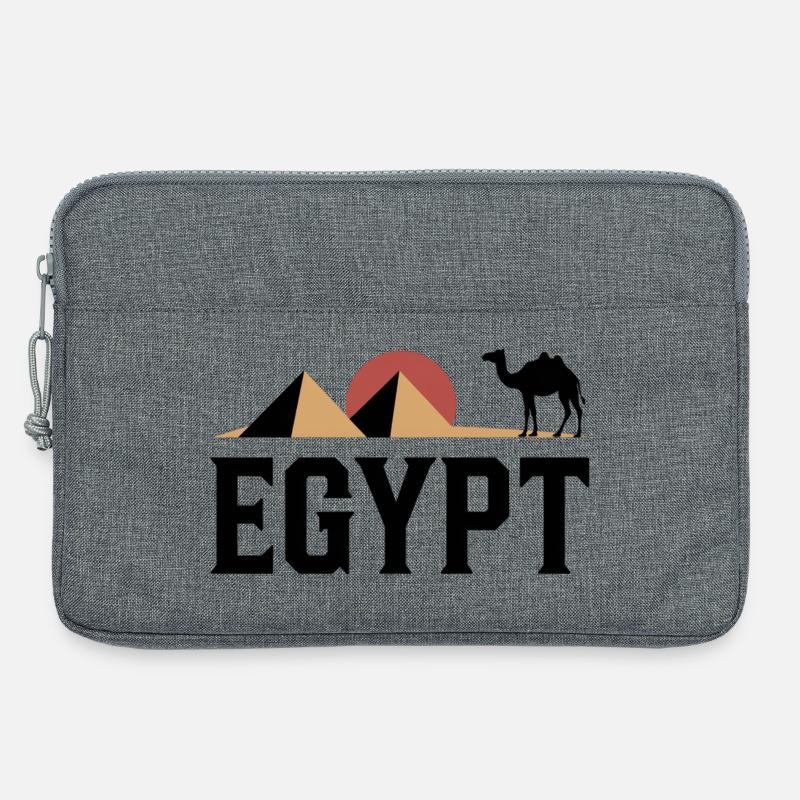 Pyramiden im Wüstenlicht - Laptoptasche 13" - Grau meliert