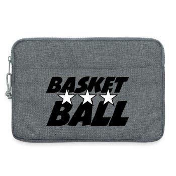Basket Ball / Basketball / Basktet-Ball / Sport - Sacoche pour ordinateur portable 13 pouces - gris chiné - Devant