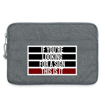 If You're Looking For A Sign This Is It Lustig - Laptop bag 13" - heather grey - Front