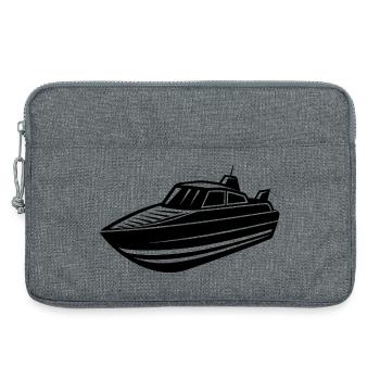 Bateau à réaction - Sacoche pour ordinateur portable 13 pouces - gris chiné - Devant