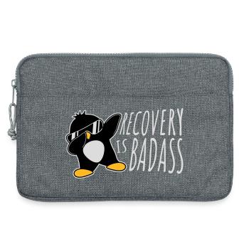 Recovery Is Badass Pinguin Dabbing Dab Dance Pose - Laptoptasche 13" - Grau meliert - Vorne