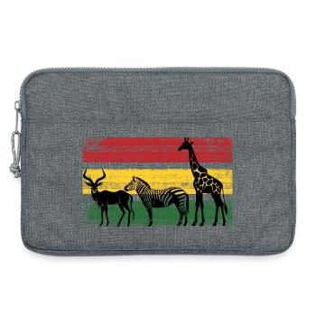 Afrika Safaritour Tiere Africa Urlaub Natur - Laptoptasche 13" - Grau meliert - Vorne