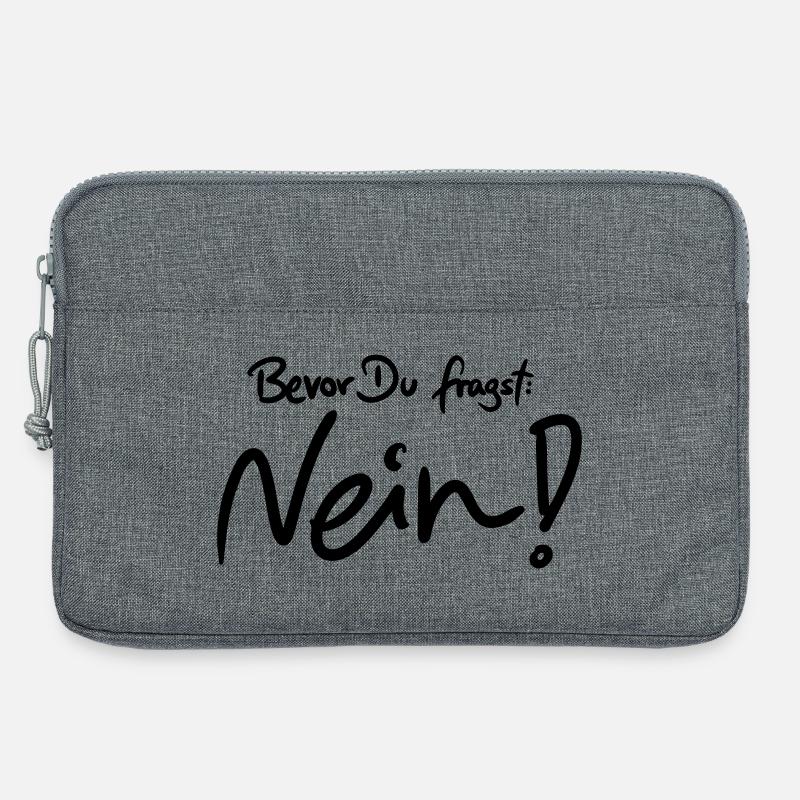 Bevor Du fragst: NEIN! (Das Original) - Laptoptasche 13" - Grau meliert