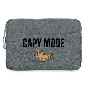 Capy Mode: Hängematten-Chill - Laptoptasche 13" - Grau meliert - Vorne