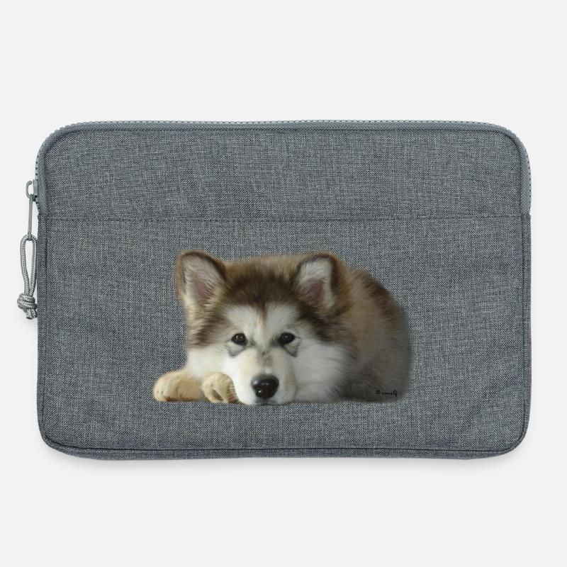 Maia Malamute Welpe - Laptoptasche 13" - Grau meliert
