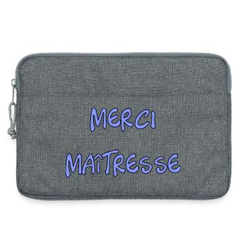 MAÎTRESSE. MERCI. MERCI MAÎTRESSE - Sacoche pour ordinateur portable 13 pouces - gris chiné - Devant