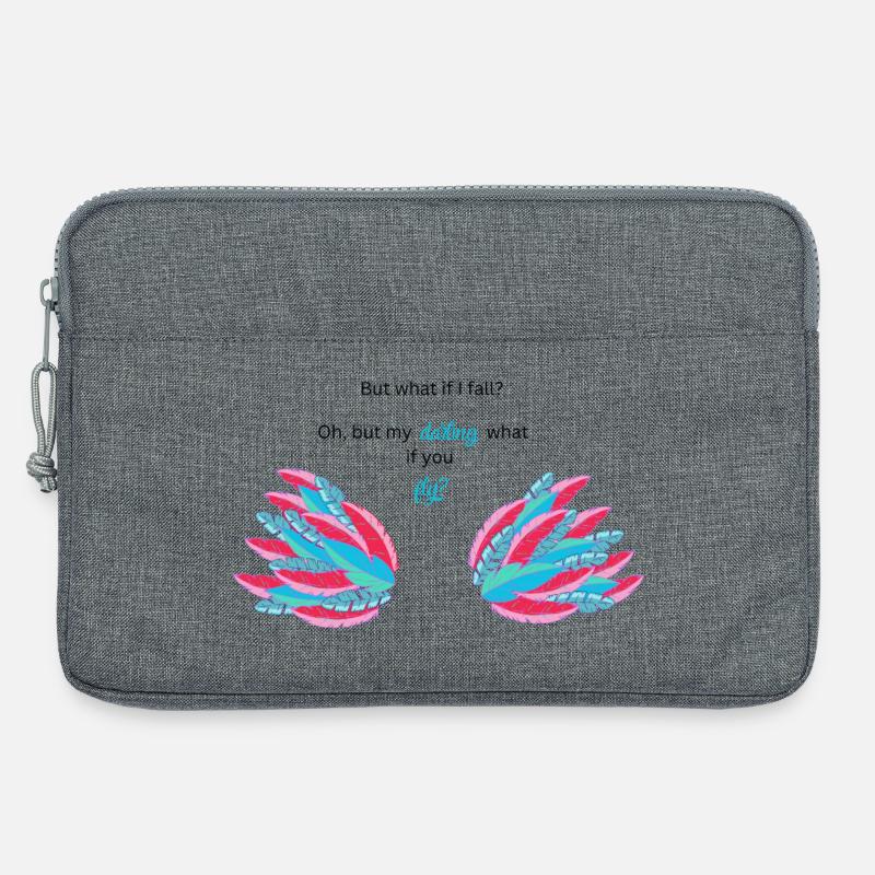 BUT WHAT IF I FALL? - Laptoptasche 13" - Grau meliert