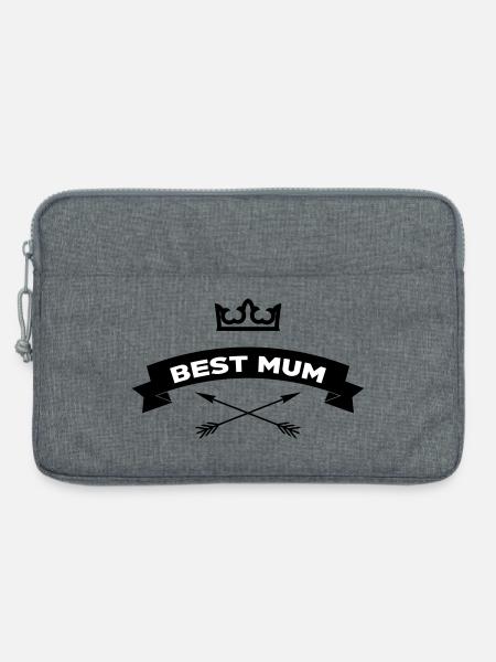 Best Mom - Mother's Day - Laptop bag 13" - heather grey
