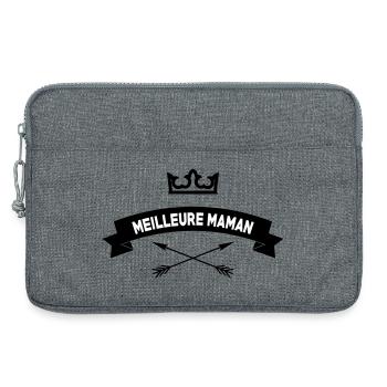 Meilleure Maman - Fête des Mères - Sacoche pour ordinateur portable 13 pouces - gris chiné - Devant