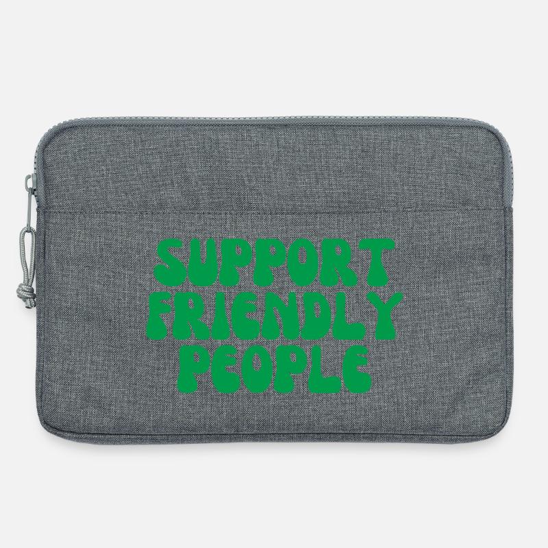 Support friendly people - Laptop bag 13" - heather grey