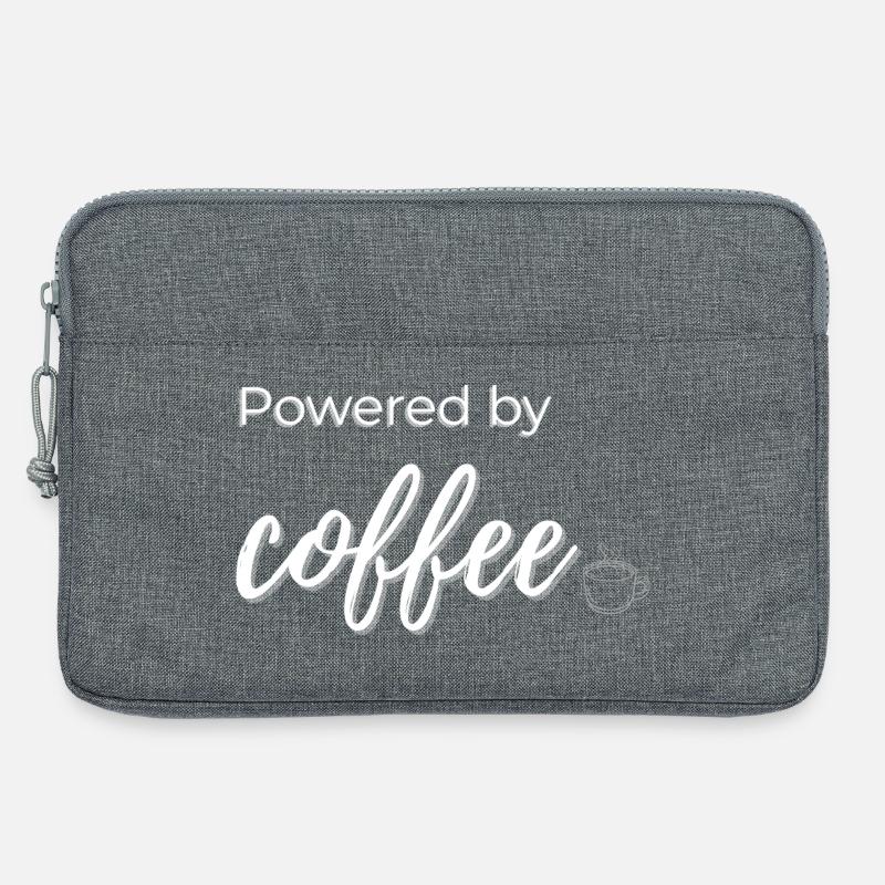 Angetrieben von Kaffee - Laptoptasche 13" - Grau meliert