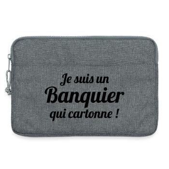 I'm a successful banker - Laptop bag 13" - heather grey - Front