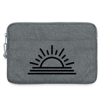 coucher de soleil - Sacoche pour ordinateur portable 13 pouces - gris chiné - Devant