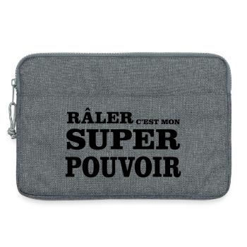 Complaining is my SUPERPOWER - Laptop bag 13" - heather grey - Front