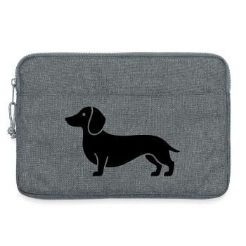 teckel - Sacoche pour ordinateur portable 13 pouces - gris chiné - Devant