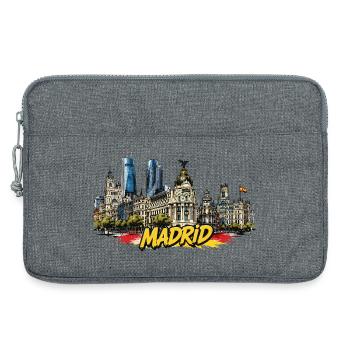 Madrid Graffiti Skyline - Laptop bag 13" - heather grey - Front