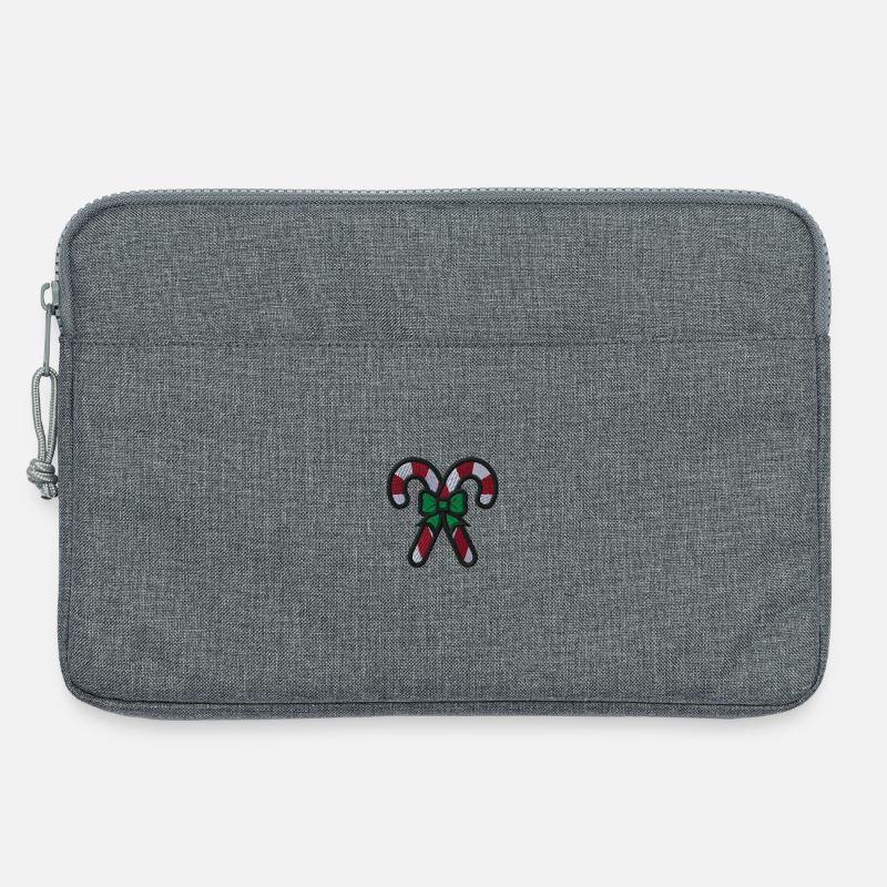 Christmas sweets embroidered - Laptop bag 13" - heather grey