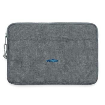 Truite brodée - Sacoche pour ordinateur portable 13 pouces - gris chiné - Devant