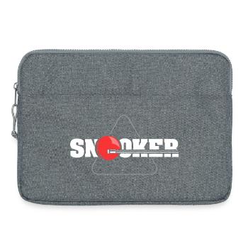 Snooker player billiards club logo icon icon - Laptop bag 15" - heather grey - Front