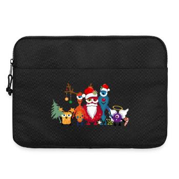 Eine weihnachtliche bunte Monster Familie - Laptoptasche 15" - Schwarz - Vorne