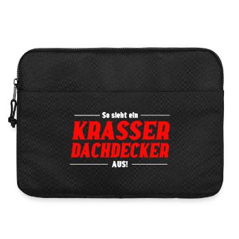 So sieht ein Krasser Dachdecker aus - Laptoptasche 15" - Schwarz - Vorne