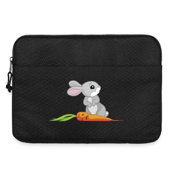 Häschen mit Möhre - Laptoptasche 15" - Schwarz - Vorne