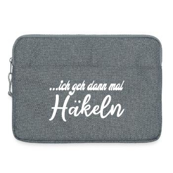 Lebendige Häkeldesign Illustration - Laptoptasche 15" - Grau meliert - Vorne