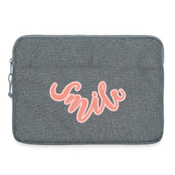 Smile - Laptop bag 15" - heather grey - Front