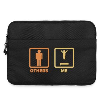 Trampolin Strichmännchen - Laptoptasche 15" - Schwarz - Vorne