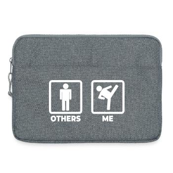 Moi en tant que kickboxeur - Sacoche pour ordinateur portable 15 pouces - gris chiné - Devant