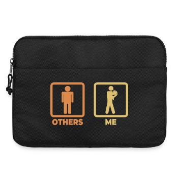 Waldhorn Strichfiguren - Laptoptasche 15" - Schwarz - Vorne