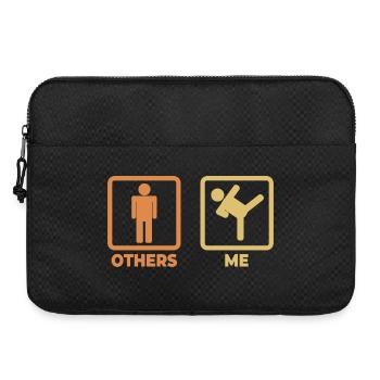 Karate Stick Figures - Laptop bag 15" - black - Front