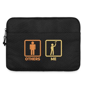 Painter stick figure - Laptop bag 15" - black - Front
